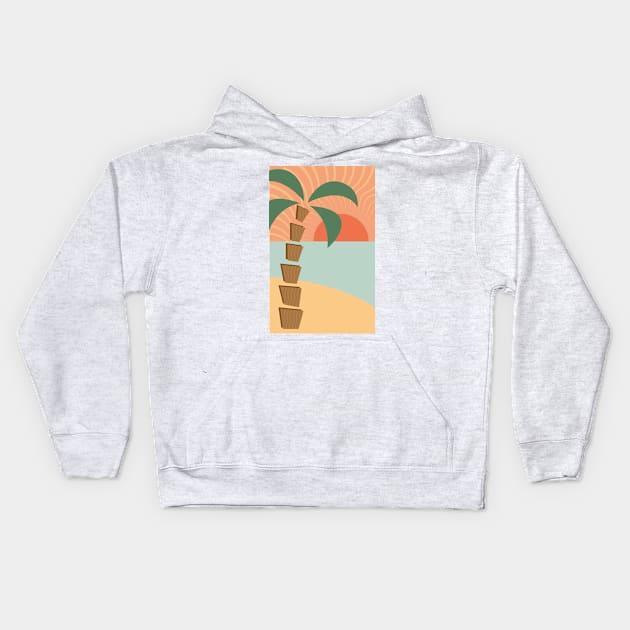 Abstract Summer Sunset Kids Hoodie by JDP Designs